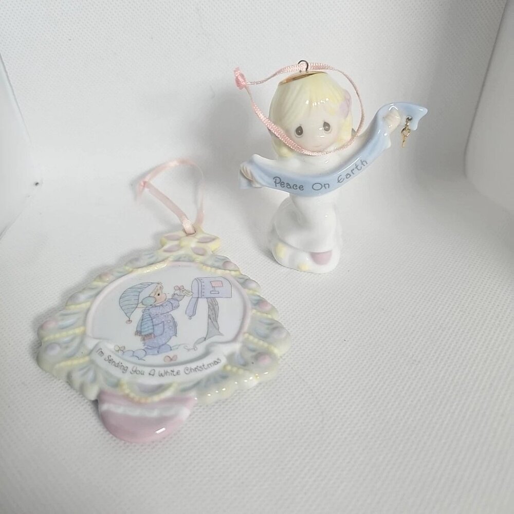 Precious Moments Ornaments-Lot of 2